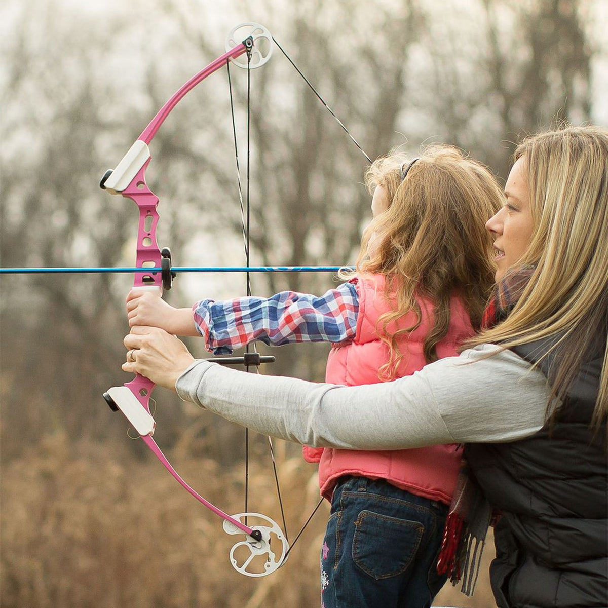 Genesis Archery Pink Compound Target Practice Bow Kit, Left Handed (Open Box) - VMInnovations