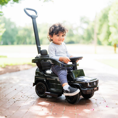 Best Ride On Cars Kids Stroller Mercedes G-Wagon 3in1 Push Car, Black(For Parts)