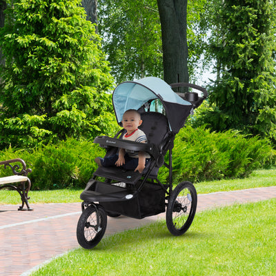 Baby Trend XCEL-R8 Compact Jogger Stroller w/ Reclining Seat, Desert Blue (Used) - VMInnovations