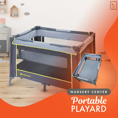Baby Trend Portable Playard w/Bassinet & Travel Bag, Nursery Center (Open Box) - VMInnovations