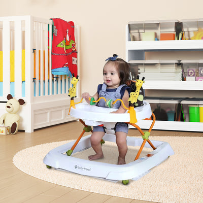 Baby Trend Foldable Activity Walker w/ Tray & Removable Toy Bar, Safari Kingdom - VMInnovations