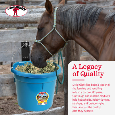 Little Giant All Purpose Heavy Duty Flat Back 20 Quart Plastic Bucket, Teal - VMInnovations