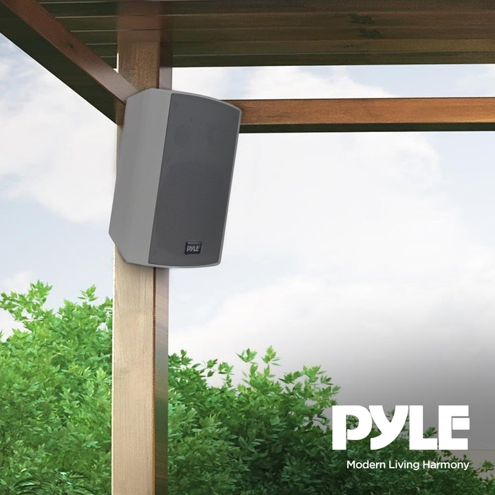 Pyle 6.5" Wireless Bluetooth Wall Mount Speaker, Indoor/Outdoor, Gray (Open Box)