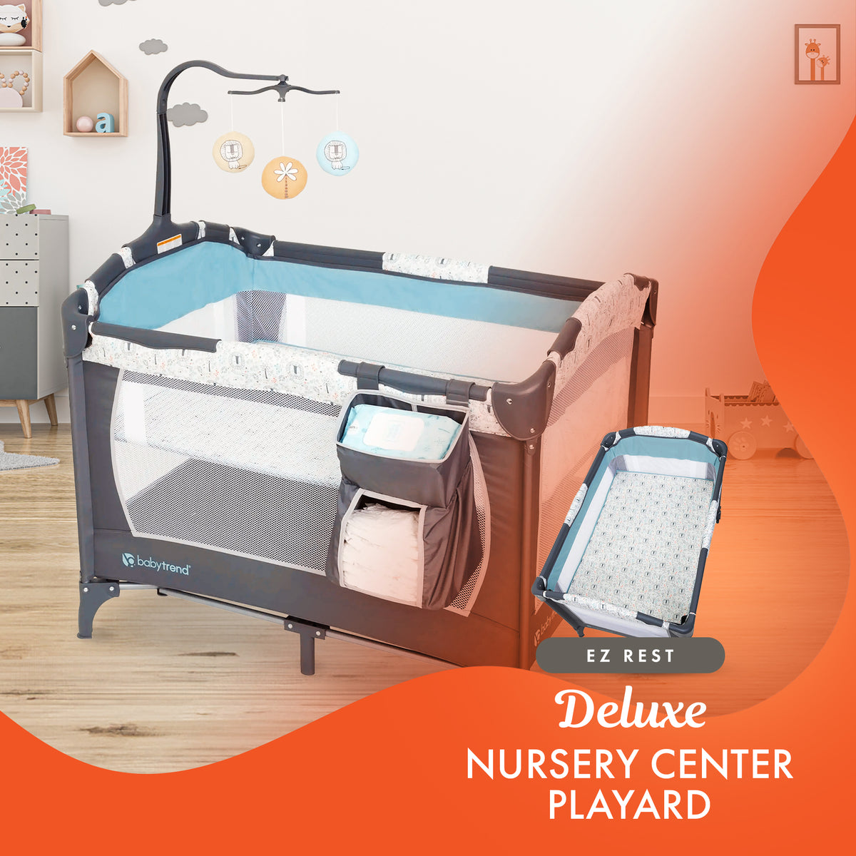 Baby Trend EZ Rest Deluxe Nursery Center Playard Full Size Bassinet (Open Box) - VMInnovations