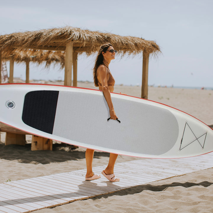 XYLOVE CO 11' x 33" Inflatable Stand-Up Paddle Board for All Skill Levels, Red - VMInnovations