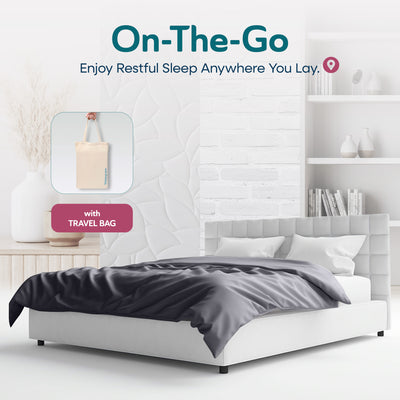 Sleepgram =400 Thread Count Cotton Duvet Cover & Bag, Queen, Grey (Open Box) - VMInnovations