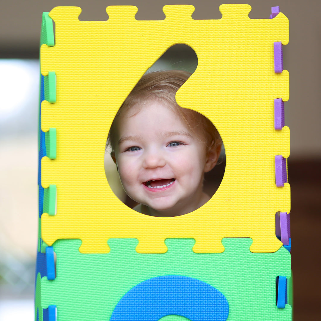 BalanceFrom 9 Color Thick Letter Puzzle Foam Exercise Play Mats, 36 (Open Box)