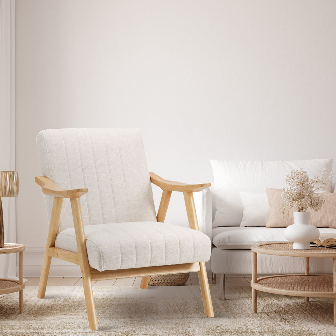 JOMEED Modern Accent Chair w/ Upholstered Wooden Frame and Fabric Cushion (Used) - VMInnovations