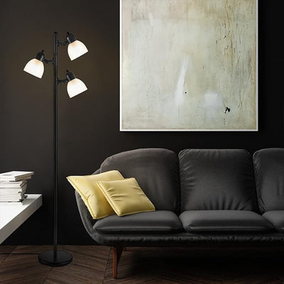 Globe Electric 63 Inch Floor Lamp w/3 Rotating LED Spotlights, Black (Open Box) - VMInnovations
