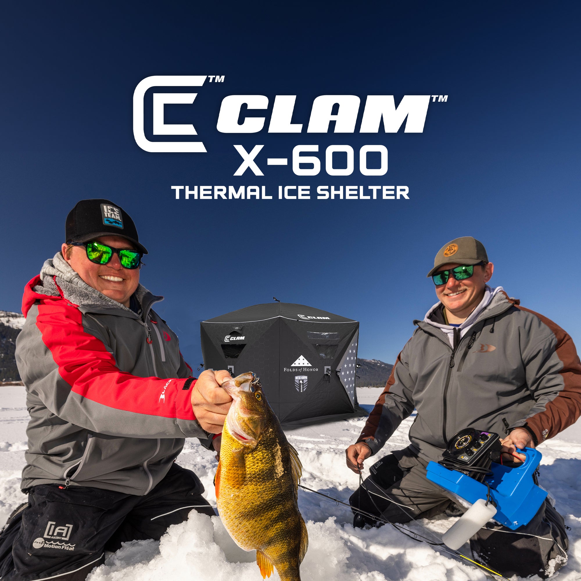 Clam Thermal Shelter 6 Person Insulated Fishing Hub Tent X-600, Black (Open Box) - VMInnovations