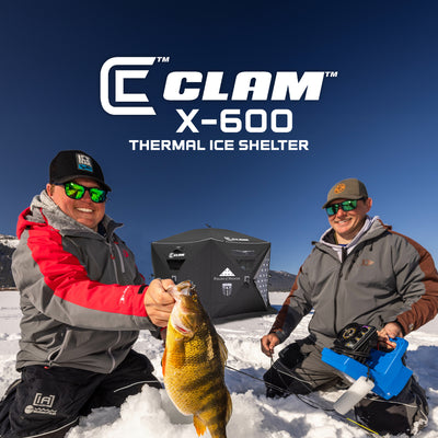 Clam Thermal Shelter 6 Person Insulated Fishing Hub Tent X-600, Black (Open Box) - VMInnovations