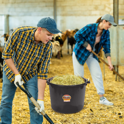 Little Giant 70Qt Durable and Versatile Utility Muck Tub w/Handles, Black (Used) - VMInnovations