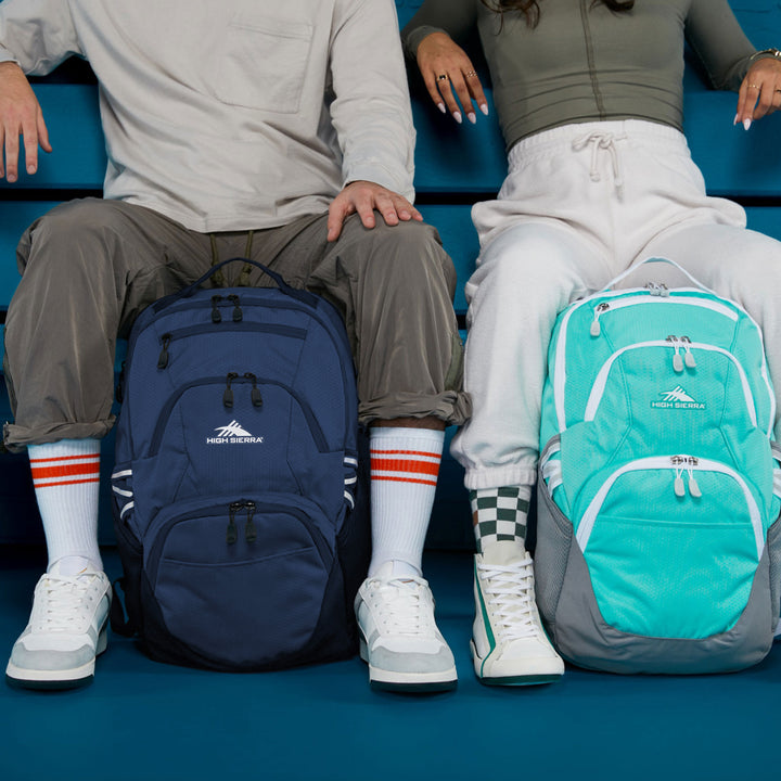 High Sierra Backpack, Bookbag Fits most 17” Laptops, 30L Capacity,Navy(Open Box) - VMInnovations