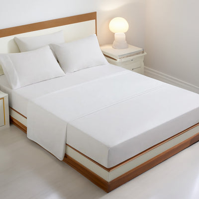 Sleepgram Viscose from Bamboo Queen Bed Sheet Set with 2 Pillowcases, (Used)