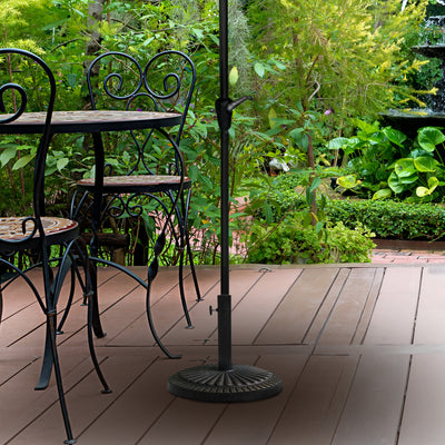 Four Seasons Courtyard 22" Base Fits Up To 2" Umbrella Pole, Bronze (Used) - VMInnovations
