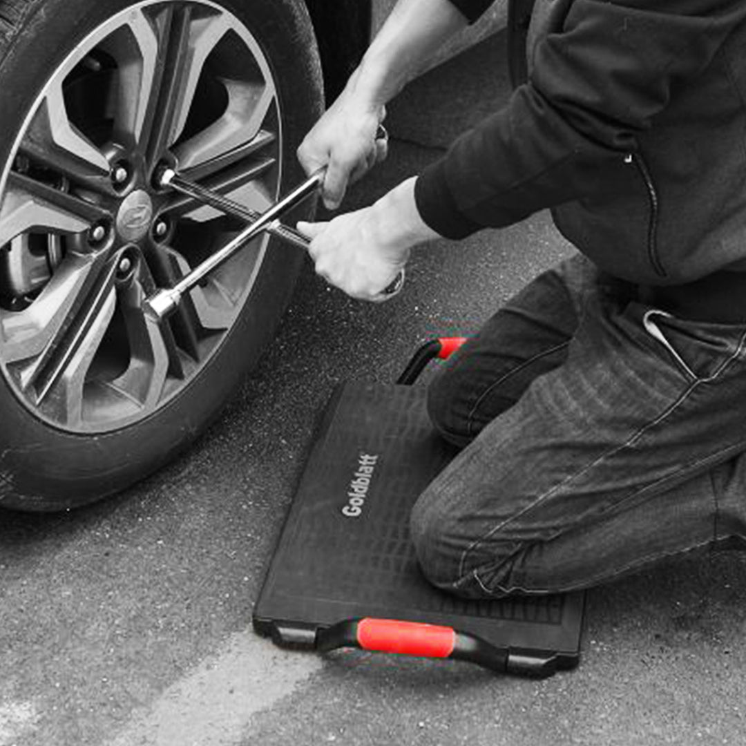 Goldblatt 18.75 x 13.38 Inch Polypropylene Concrete Tiling Kneeler Board, Black - VMInnovations