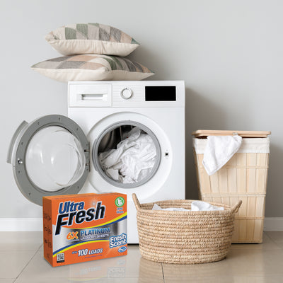 Ultra Fresh 6X Platinum 5 Gal Laundry Detergent & Platinum 6X Laundry Sheets