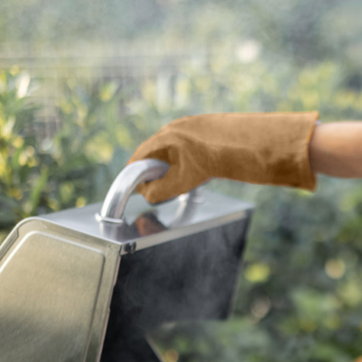 Panacea Breathable Fireplace Hearth Gloves, Brown (Open Box) - VMInnovations