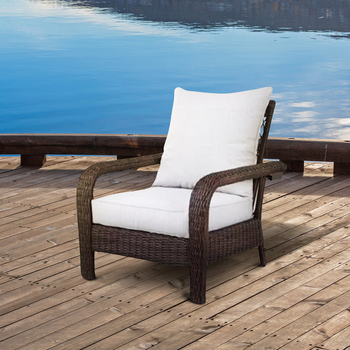 Four Seasons Courtyard Montego Bay Set of 2 Adjustable Patio Chairs w/ Cushions - VMInnovations
