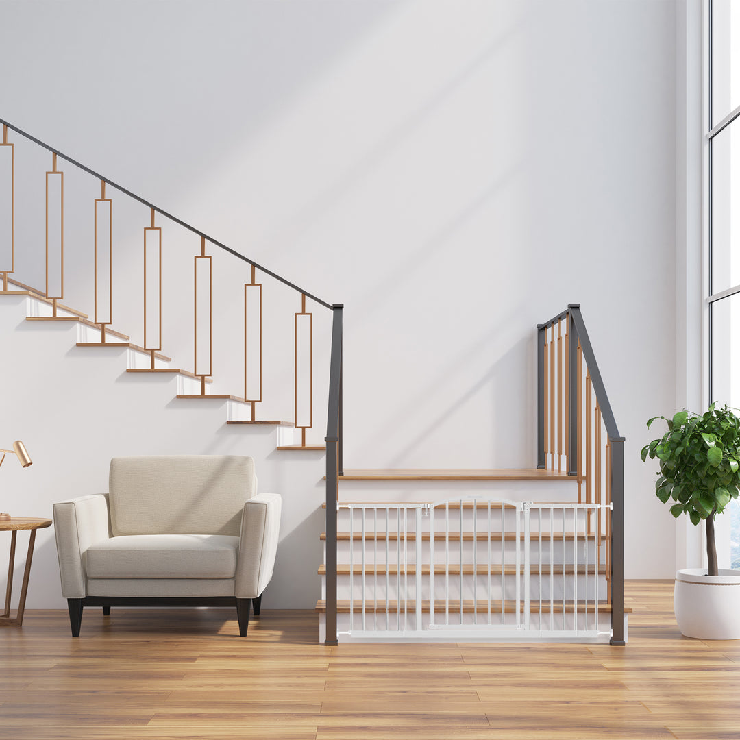 Ozzy & Kazoo 30 Inch Tall Wide Walk Through Dog Gate For Doorways and Stairways - VMInnovations