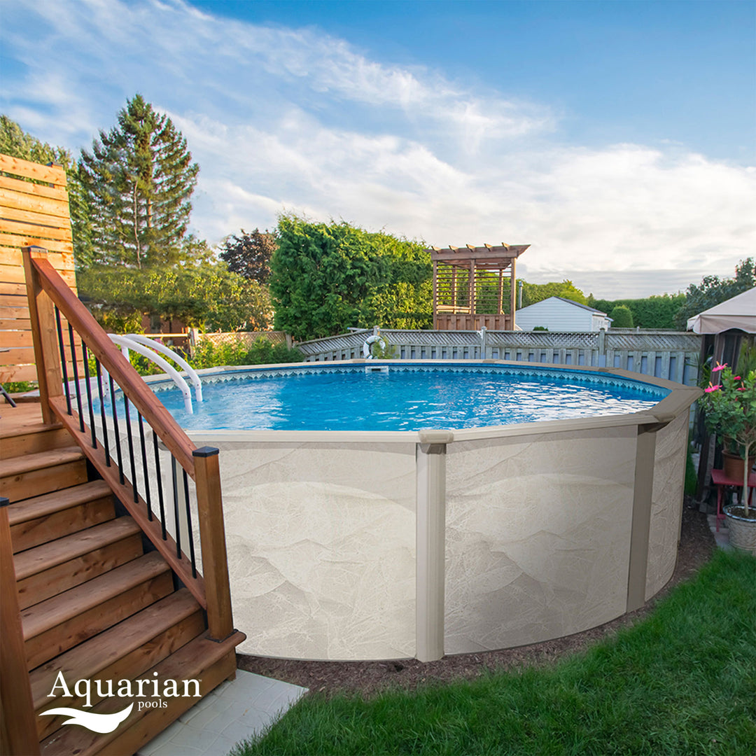 Aquarian Phoenix 18ft x 52in Above Ground Pool w/ Filter, Ladder, Liner, Skimmer