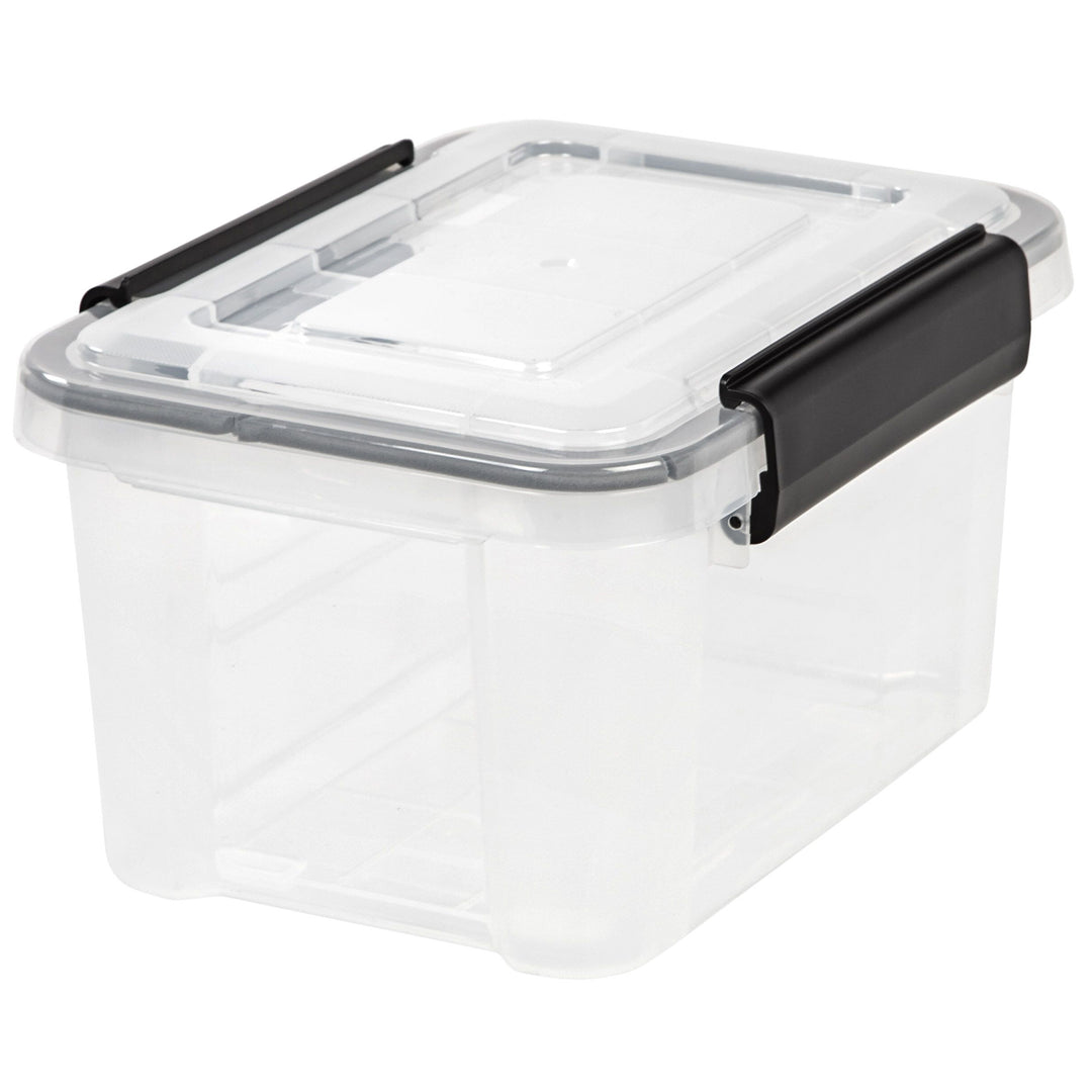 IRIS USA 6.5-Quart Stackable Plastic Clear Storage Box, 6 Pack (Open Box)