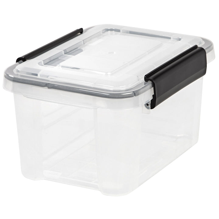 IRIS USA 6.5-Quart Stackable Plastic Clear Storage Box, 6 Pack (Open Box)