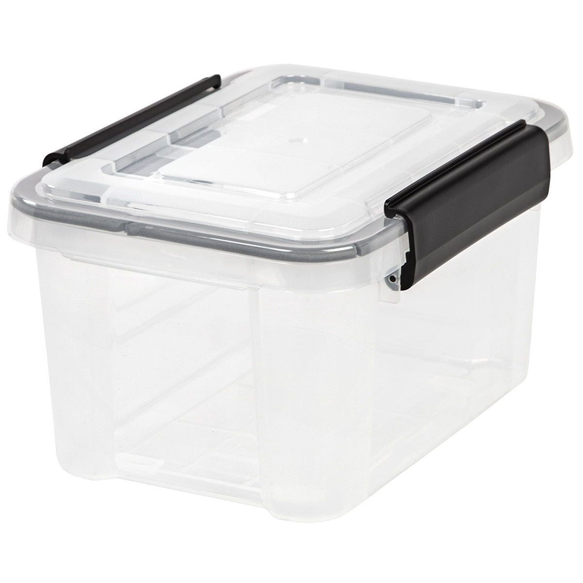 IRIS USA 6.5-Quart Stackable Plastic Clear Storage Box, 6 Pack (Open Box)