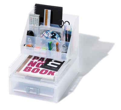 Like-It Universal Organizer Storage Tray Set for Home or Office, Clear (2 Pack)