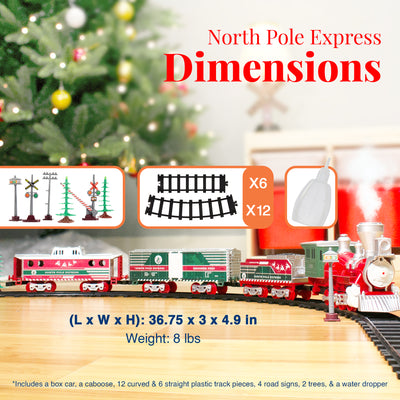 Lionel Trains North Pole Express Holiday Train 29pc Set with Smoke Effect (Used) - VMInnovations
