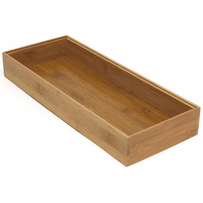 Lipper International 6x15 Inch Bamboo Wood Stacking Storage Organizer Box (Used)