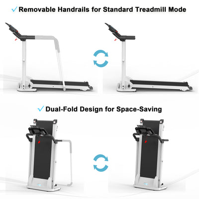 Ksports Advanced Rehab Treadmill 2.25 Horsepower Motor, Bluetooth Kinomap, White - VMInnovations