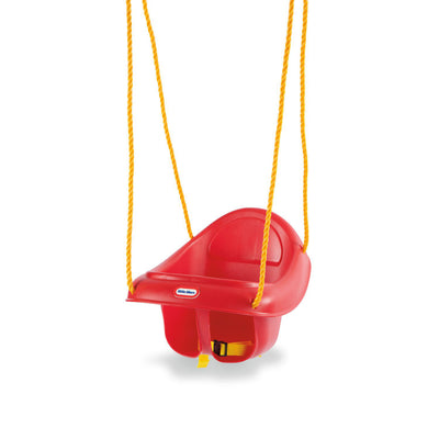 Little Tikes 637247 Highback Plastic Toddler Playset Swing with Seat Belt, Red