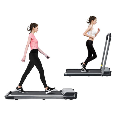 Living Essentials 2 in 1 Foldable Electric Treadmill Home Gym Exercise Equipment (Refurbished)
