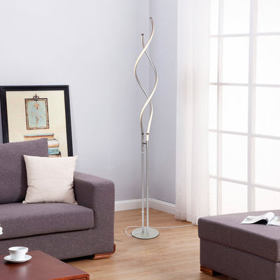 Brightech Embrace LED Spiral Bright Standing Floor Lamp, Silver (For Parts)