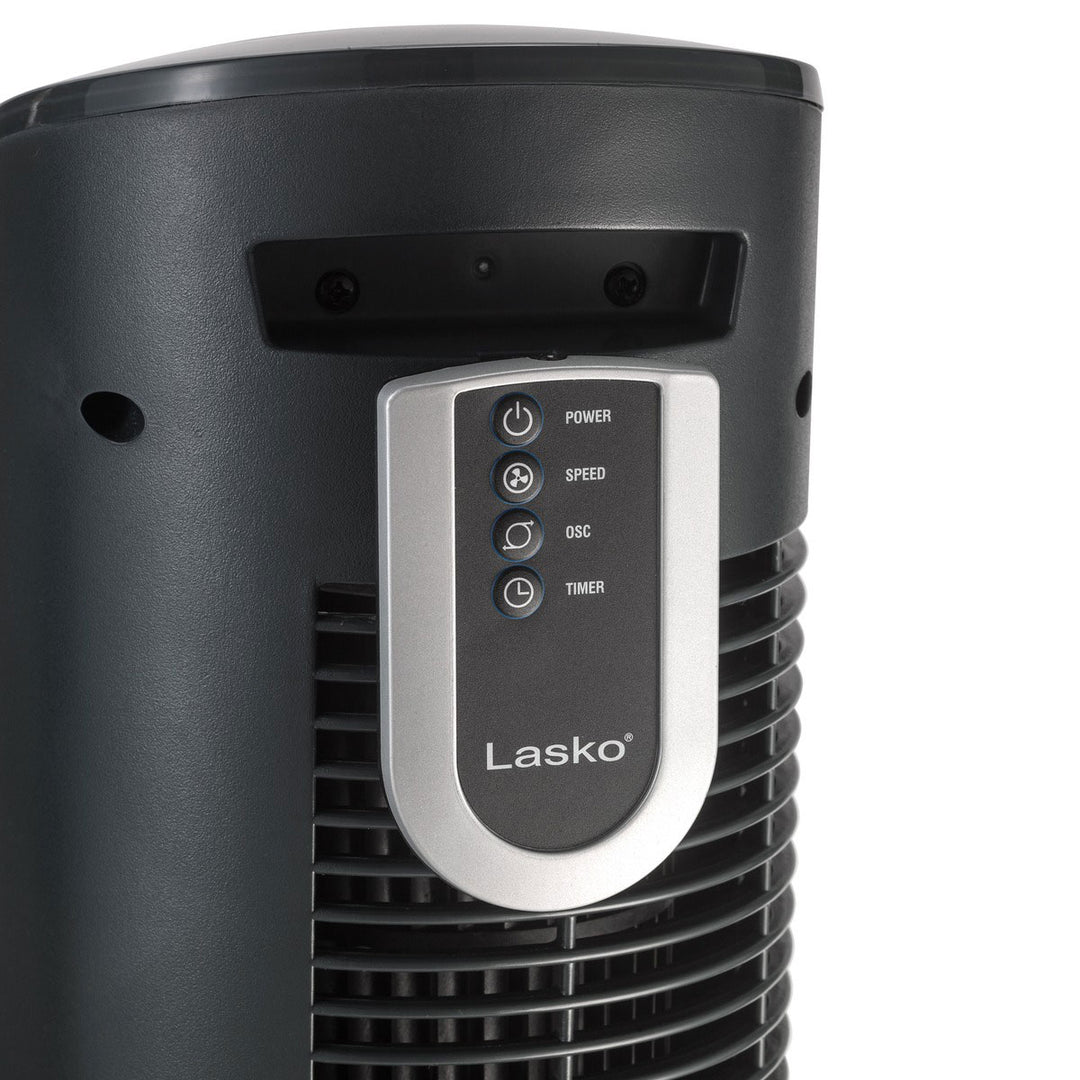 Lasko 38 Inch 3 Speed Electric Remote Controlled Wind Tower Fan, Black (Used)