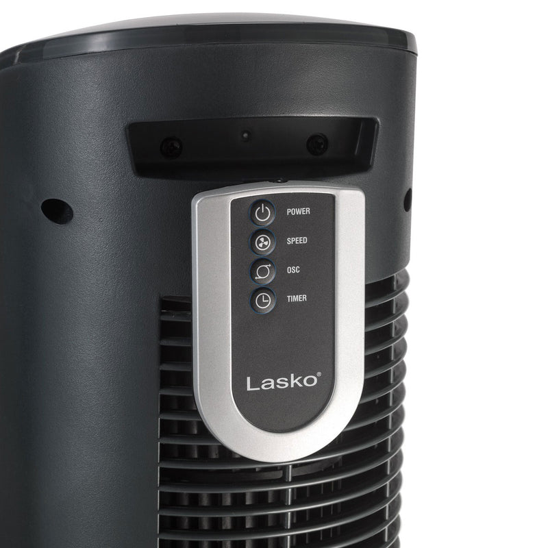 Lasko 38 Inch 3 Speed Electric Remote Controlled Wind Tower Fan, Black(Open Box)