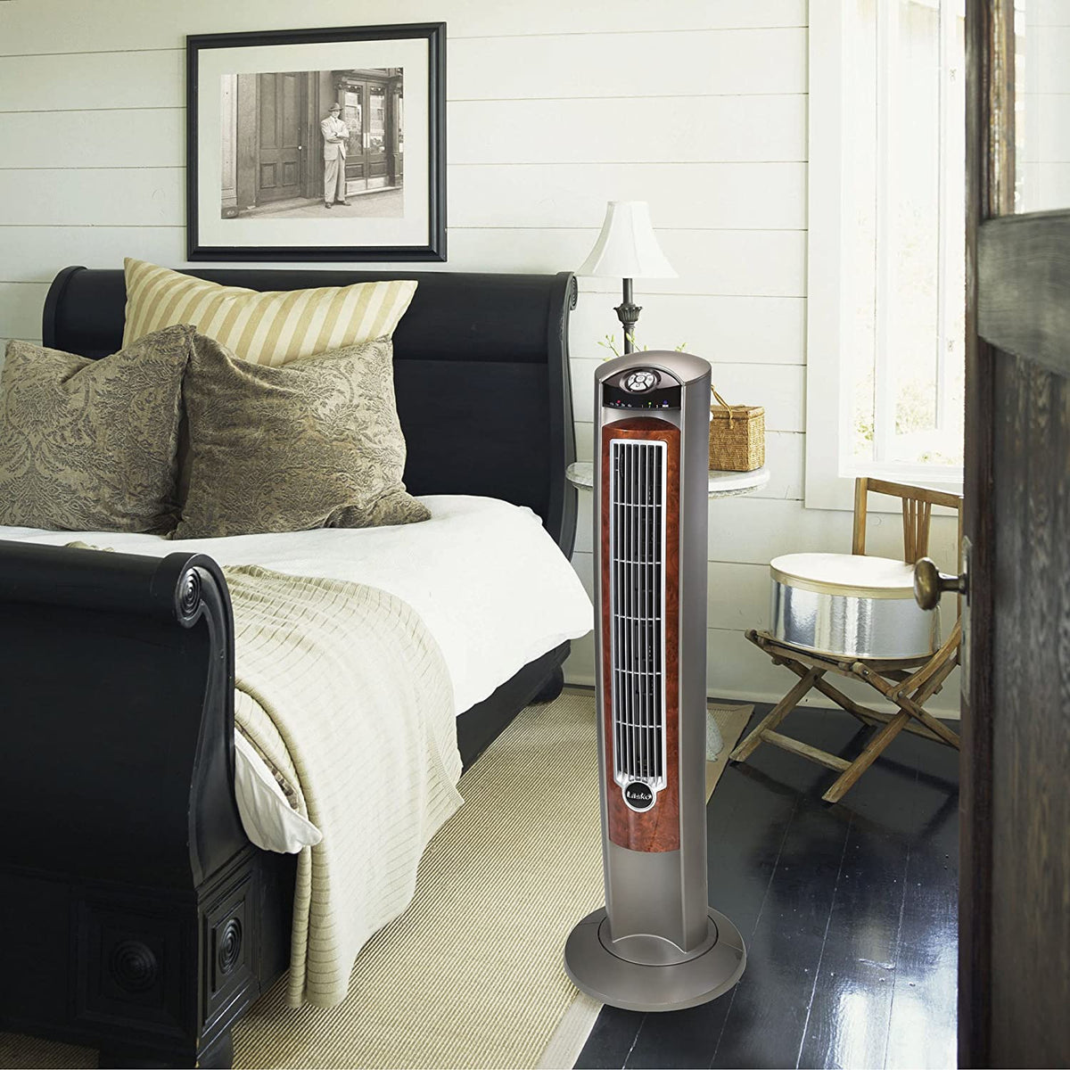 Lasko 42" Wind Curve 3-Speed Oscillating Tower Fan w/ Fresh Air Ionizer & Remote
