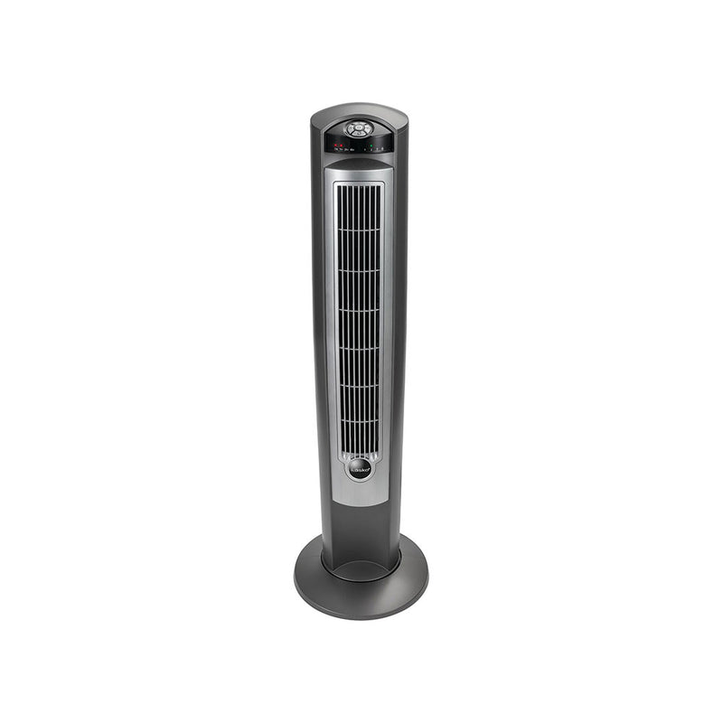 Lasko Wind Curve Nighttime Setting Tower Fan w/ Remote Control, Silver (2 Pack)