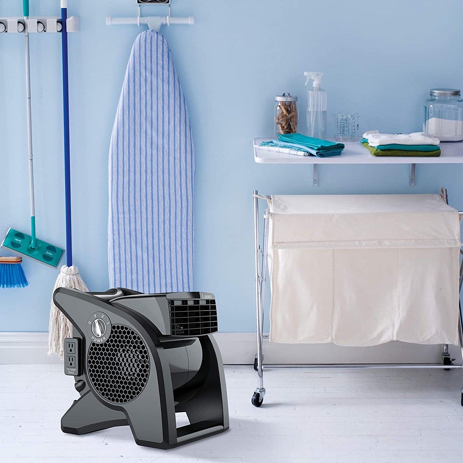 Lasko U15617 Pro Performance 3 Speed Pivoting Home Utility Floor Drying Fan - VMInnovations