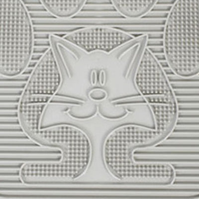 Omega Paw Paw Cleaning Cat Litter Box Mat for Floor and Carpet, Grey (2 Pack) - VMInnovations