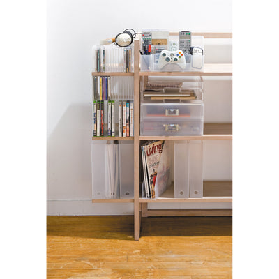Like-It MX-19 Home and Office Desktop Storage File Box Organizer, White (2 Pack)