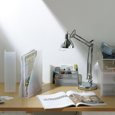 Like-It MX-19 Home and Office Desktop Storage File Box Organizer, White (2 Pack)