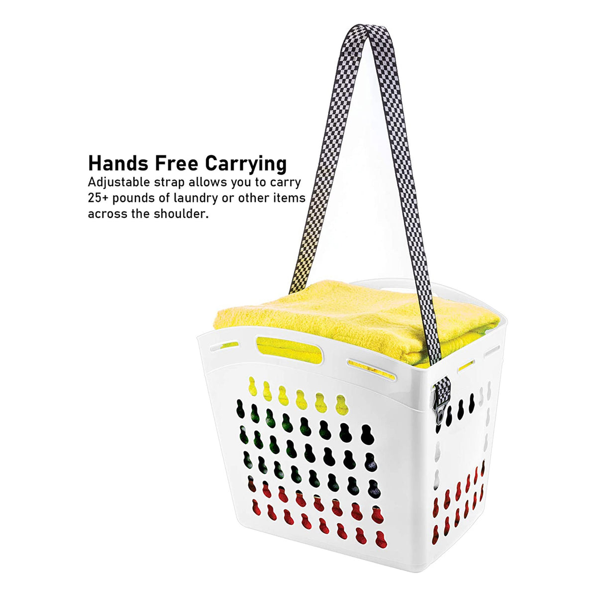 United Solutions Laundry Basket & Hands Free Shoulder Strap (3 Pack) (Open Box)