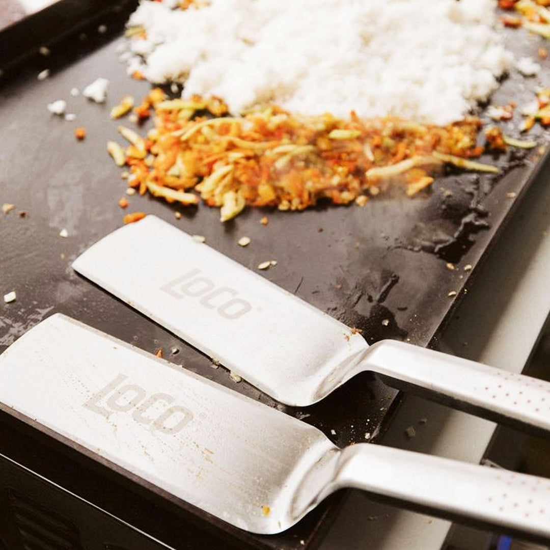 Loco Cookers 5 Piece Griddle Cooking Accessory Kit with Spatulas and Scraper