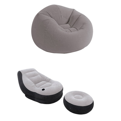 Intex Inflatable Beanless Bean Bag Chair & Intex Inflatable Ultra Lounge Chair