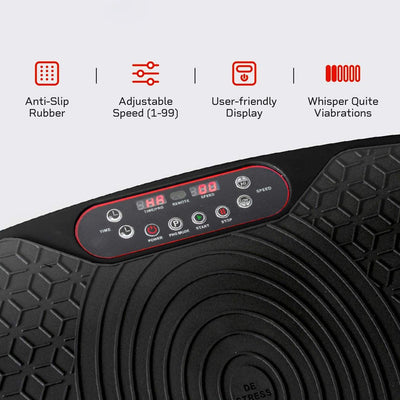 LifePro Waver Mini Vibration Plate Full Body Exercise Machine, Black (Open Box) - VMInnovations