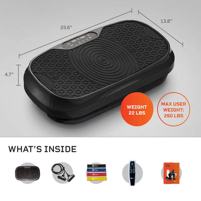 LifePro Waver Mini Vibration Plate Full Body Exercise Machine, Black (Open Box) - VMInnovations