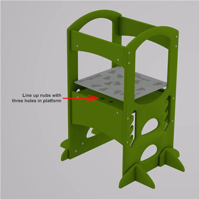 Little Partners LP41521 Silicone Mat Accessory for Learning Tower Platform, Gray - VMInnovations