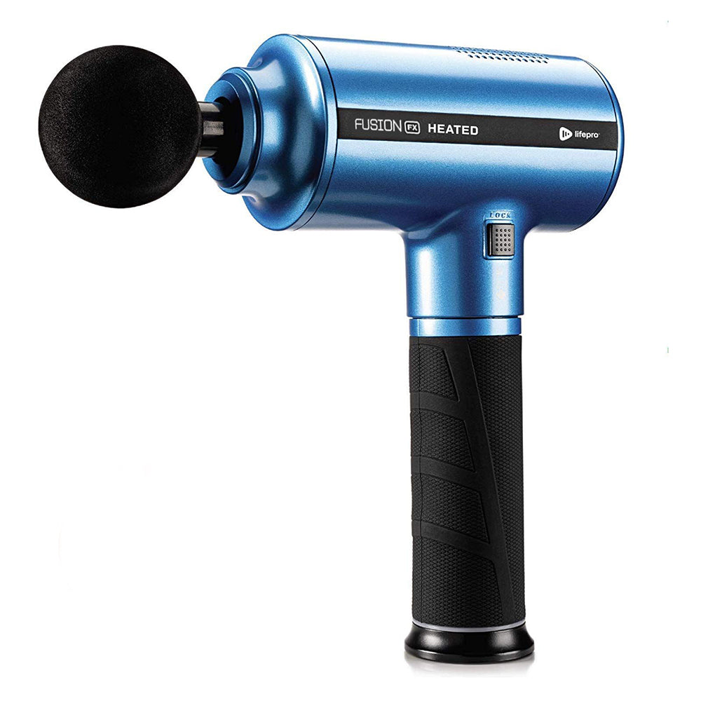 Lifepro LPFSNFXBLU Fusion FX Heated Percussion Massage Gun with 5 Attachments